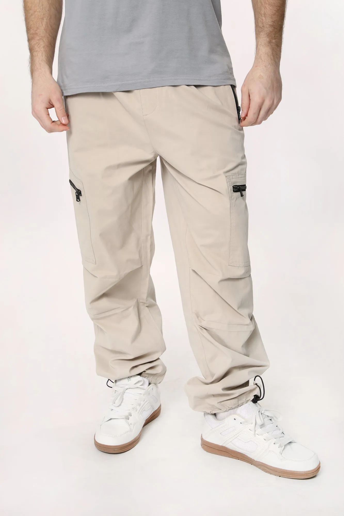 Amnesia Mens Micro Parachute Cargo Jogger