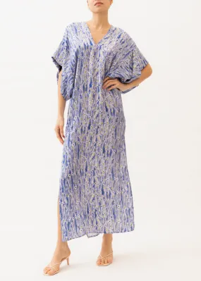 Beatriz Light Blue Print Kaftan