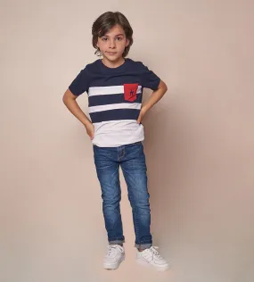 Camiseta Bloques Azul Navy para Niño Ref. 249021023