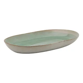 Galet Shallow Oval Bowl 36cm - Sage