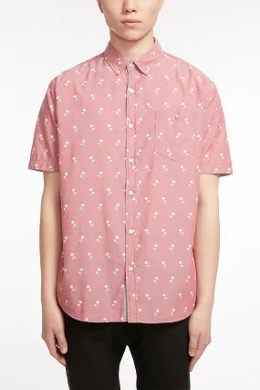 Guys Palm Tree Button-Up Pocket Shirt