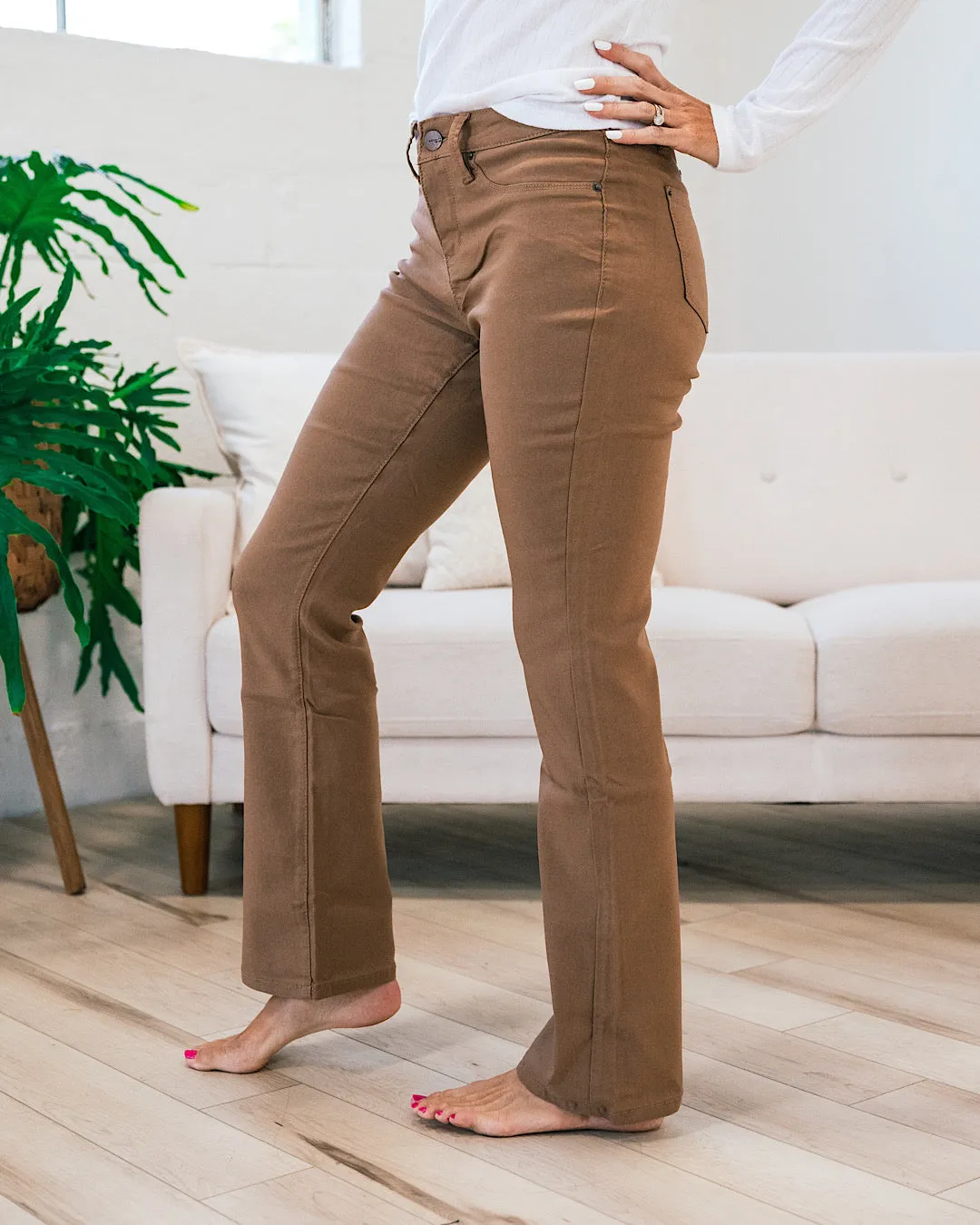 Hyperstretch Bootcut Jeans - Almond