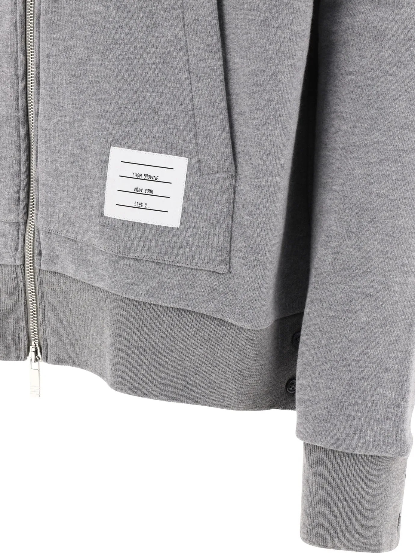 "LOOPBACK" ZIPPERED HOODIE