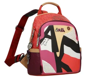 Rucsac causal, dama, ANEKKE 38795-213, rosu, piele ecologica