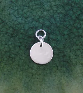 Small Engravable Circle Charm w/ Free Engraving