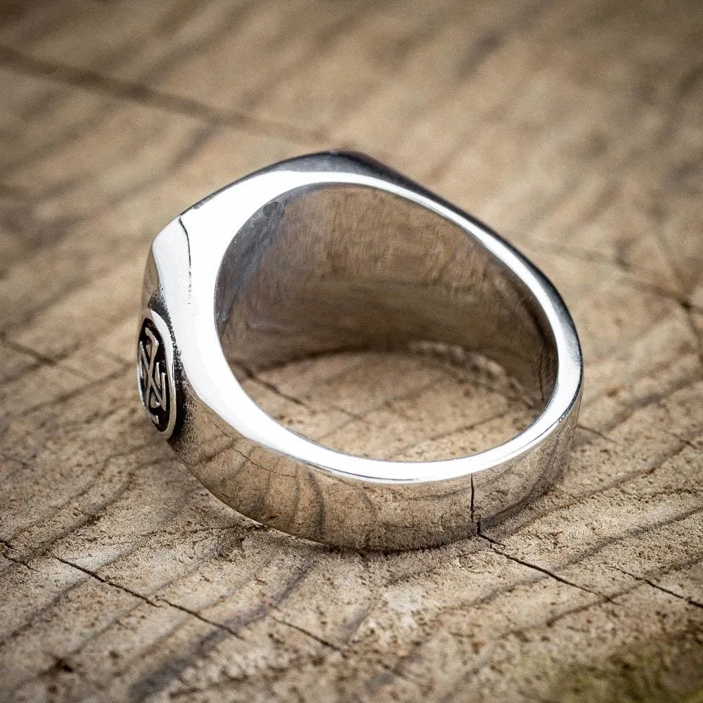 Stainless Steel 'Aged' Mjolnir Signet Ring