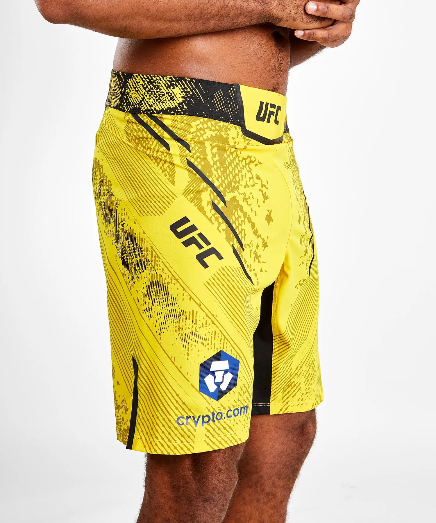 UFC Adrenaline by Venum Authentic Fight Night Men's Fight Short - Long Fit - Yellow